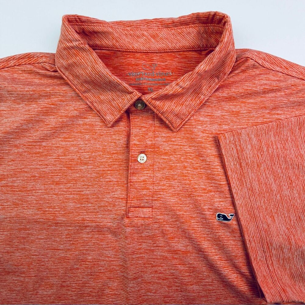 Vineyard Vines Performance Orange Polo XL Golf Stretch